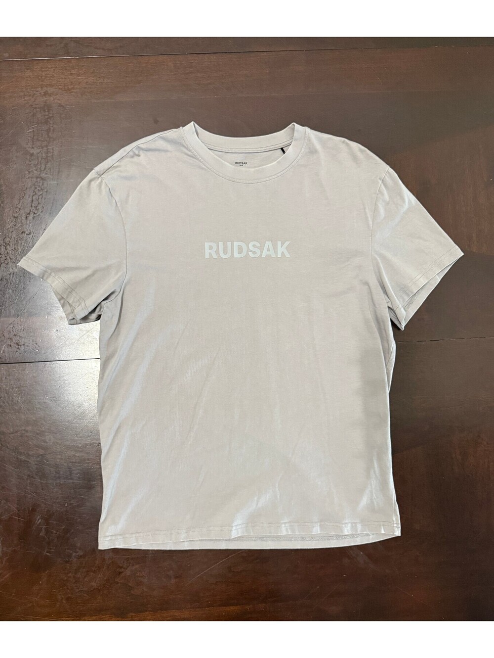 Rudsak Men's Medium Light Gray Cotton Logo T-Shirt